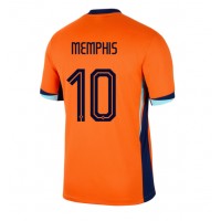 Nederland Memphis Depay #10 Hjemmedrakt EM 2024 Kortermet